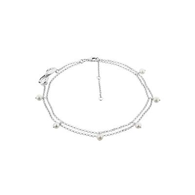Nenalina - Infinity Zirkonia Süsswasserzuchtperlen 925 Silber Fußketten 1 ct Damen (59.99 € / 1 ct)