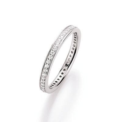 Smart Jewel - Ring filigran, Zirkonia Steine mit Brilliantschliff, Silber 925 Ringe 1 ct Weiss Damen (75.64 € / 1 ct) Image
