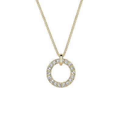 Elli Halskette Karma Kreis Kristalle 925 Silber 45 Damen