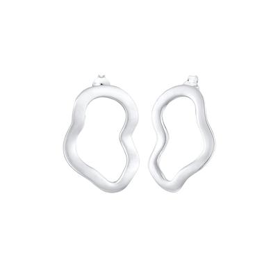 Elli - Hänger Organic Look Matt Basic Blogger 925 Silber Ohrringe 1 ct Damen (49.99 € / 1 ct)