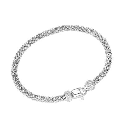 Smart Jewel Armband Himbeerkette, Zirkonia Steine, Silber 925 19 cm Damen