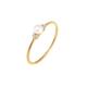 Elli DIAMONDS - Verlobung Perle Diamant (0.03 ct.) 585 Gelbgold Ringe Damen