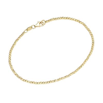 Luigi Merano Armband mit facettierten Kugeln, Gold 585 19 cm Damen