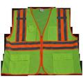 Petra Roc LVM2-CB2-2X-3X Safety Vest Ansi Class Ii Lime Mesh Contrast Binding 2X & 3X