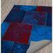 White 36 x 0.08 in Area Rug - Rosdorf Park Errol Patchwork Blue/Red Area Rug Polyester | 36 W x 0.08 D in | Wayfair