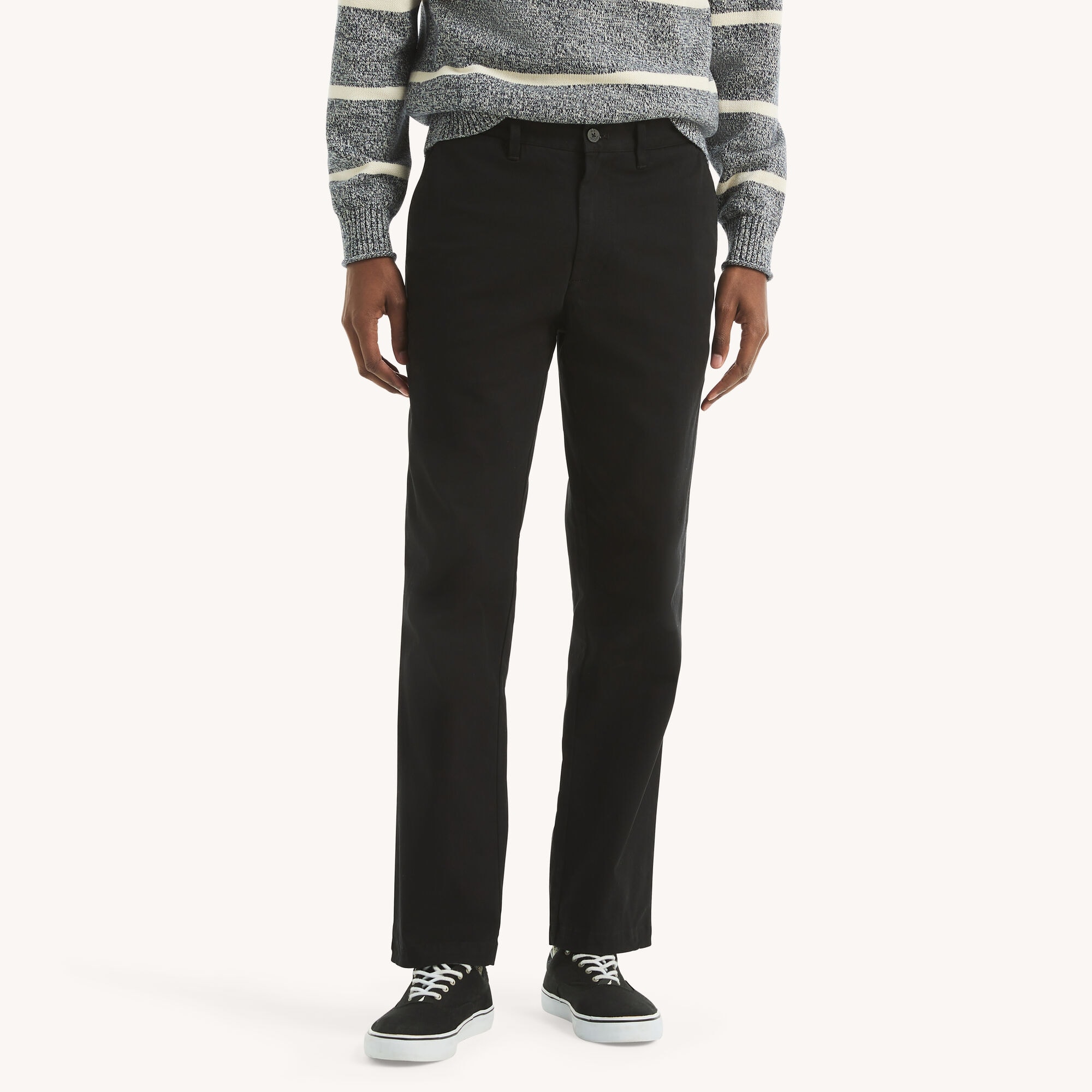 Nautica Men's Classic Fit Deck Pant 018 (True Black), 34x32