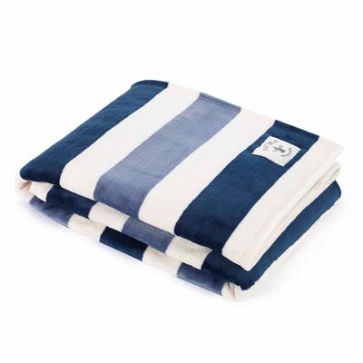 Nautica Striped Throw Blanket Ice Blue, OS