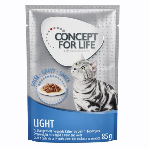 24 x 85g Light Cats in Soße Concept for Life Katzenfutter nass