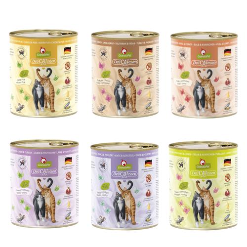 6x800g Probierpaket III (ohne Fisch) GranataPet DeliCatessen Katzenfutter nass