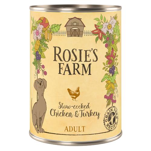 6x400g Adult Huhn&Truthahn Rosie's Farm Katzenfutter