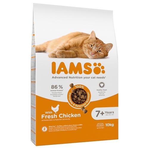 2 x 10 kg IAMS Advanced Nutrition Senior Cat mit Huhn Trockenfutter Katze