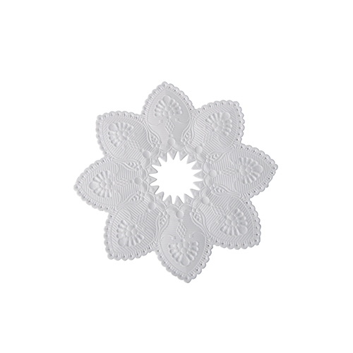 PAPSTAR 100 Kerzen-Manschetten rund Ø 10 cm weiss Image