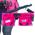 RAVEN Pink Utility Tool Pouch Belt with 10 Pockets | Great for DIY projects and Home Improvement Tasks || Store a Wide Range of Tools - AS2103A-PNK
