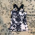 Lululemon Athletica Tops | Black And White Floral Lululemon Workout Tank | Color: Black/Tan/White | Size: 6