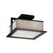 Justice Design Group Clouds - Laguna 12 Inch 1 Light LED Outdoor Flush Mount - CLD-7517W-MBLK