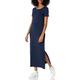 Amazon Essentials Damen Kurzärmeliges Jersey-Maxikleid mit Schlitz an der Seite und Rundhalsausschnitt, Normale Passform (Früher Daily Ritual), Marineblau, XL