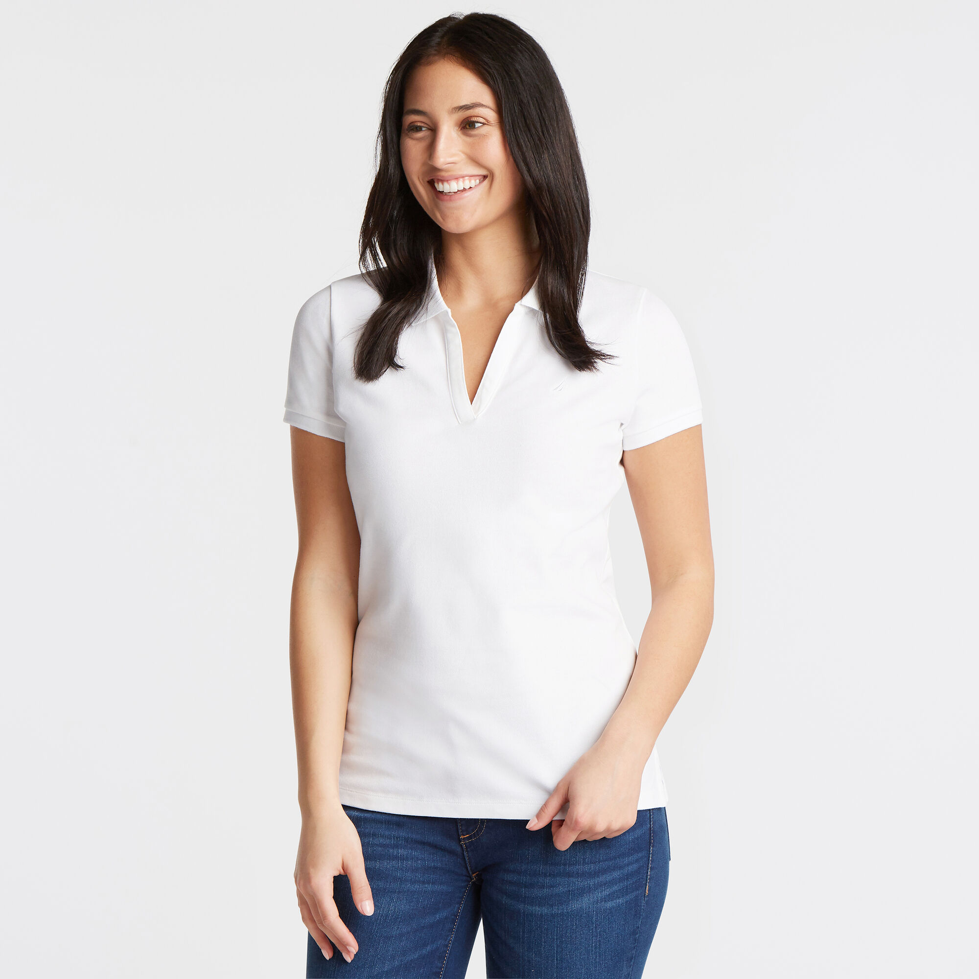 Classic Fit Split Neck Polo