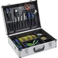 Global Industries 493402 Aluminum Tool Case 18 x 14 x 6 in. with Tool Panel Foam & Dividers Gray