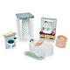 Tender Leaf Toys Dolls House Bathroom Furniture - Wooden Bathroom Suite with Bath, Shower, Toilet and Sink Unit for Dolls 10-12cm Tall