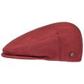 Lierys Flat Cap Made from Leather Men's - Made in Italy - Lined Peaked Cap Sizes 55-61 cm - Men's Cap with Visor - Autumn/Winter Bordeaux 59 cm