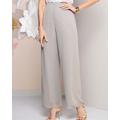 Draper's & Damon's Women's Alex Evenings Special Occasion Chiffon Pull-On Pants - Grey - M - Misses