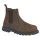 Mens Grafters Safety Work Boots Brown Leather Chelsea Steel Toe Cap Slip On (Numeric_10)