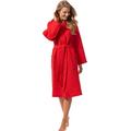 Morgenstern Women Dressing Gown Red Waffle Lightweight Women Size S