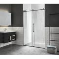 ANZZI Madam Series 48" W x 76" H Single Sliding Semi-Frameless Shower Door | 76 H x 48 W in | Wayfair SD-AZ13-01MB