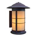 Arroyo Craftsman Newport 1-Light Outdoor Wall Lantern Glass/Metal in Gray/White | 17.88 H x 13.75 W x 14.75 D in | Wayfair NS-14LCR-P