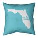 East Urban Home Indoor/Outdoor Throw Pillow Polyester/Polyfill blend in Green/Blue | 16 H x 16 W x 3 D in | Wayfair