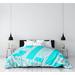 East Urban Home Cleveland Ohio Districts Single Reversible Duvet Cover Microfiber in Blue | Queen Duvet Cover | Wayfair