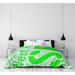 East Urban Home San Francisco California Districts Single Reversible Duvet Cover Microfiber, Polyester in Green | Queen Duvet Cover | Wayfair