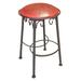 New World Trading Bar & Counter Stool Upholste/Leather/Metal/Genuine Leather in Red | 26 H x 17 W x 17 D in | Wayfair SIC10RED