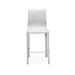 Interlude Jada Bar & Counter Stool Upholstered/Leather/Metal/Faux leather in White | 41 H x 17 W x 19 D in | Wayfair 148098