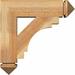 Ekena Millwork Merced Arts & Crafts Bracket Wood in Brown | 22"H x 6"W x 22"D | Wayfair BKT06X22X22MRC03RDF