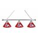 Holland Bar Stool NCAA 3 - Light Pool Table Lights Linear Pendant in Gray | 13 H x 54 W x 14 D in | Wayfair BL3CHFresSt