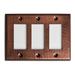 Monarch Abode Hand Hammered 3-Gang Rocker Wall Plate | 4.875 H x 6.75 W x 0.2 D in | Wayfair 17015