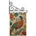 Breeze Decor Suzani Peacock 2-Sided Burlap 19 x 13 in. Garden Flag in Brown/Green | 18.5 H x 13 W x 0.1 D in | Wayfair