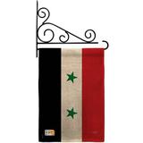 Breeze Decor Syria 2-Sided Burlap 19 x 13 in. Garden Flag in Black/Brown/Red | 18.5 H x 13 W in | Wayfair BD-CY-GS-108326-IP-DB-03-D-US15-BD