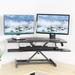 Vivo Black Corner Desk Riser Wood/Metal in Black/Brown/Gray | 37 W x 40.5 D in | Wayfair DESK-V037MC