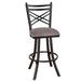Red Barrel Studio® Howie Swivel Counter, Bar & Extra Tall Stool Upholstered/Metal in Gray/Black | 42.25 H x 18 W x 18 D in | Wayfair