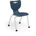 MooreCo Hierarchy 18" Four Leg Classroom Chair w/ Casters Plastic/Metal in Gray/Brown | 33 H x 20.5 W x 23.8 D in | Wayfair 54318-1-Navy-NA-PL-SC