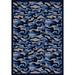 Blue 92 x 0.5 in Area Rug - Whimsy Funky Camo by Joy Carpets Area Rug Nylon | 92 W x 0.5 D in | Wayfair 1526D-03