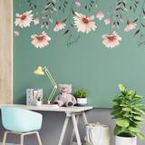 Isabelle & Max™ Delicate Flowers Wall Decal Vinyl in Pink | 21.45 H x 58.5 W in | Wayfair DD0B784A81BD491CAD38694FD421FFB0