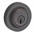 Baldwin Contemporary Round Double Cylinder Deadbolt Brass in Brown | 2.625 H x 2.625 W x 0.75 D in | Wayfair DCCRD112