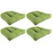 Red Barrel Studio® 18" x 18" Tufted Outdoor Wicker Seat Cushion Polyester in Green | 4 H x 18 W x 18 D in | Wayfair