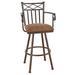 Red Barrel Studio® Hoye Swivel Bar & Counter Stool Upholstered/Metal in Black/Brown | 44 H x 18.5 W x 17 D in | Wayfair