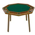 Kestell Furniture 46" 8 - Player Oak Compact Poker Table Vinyl | 29.5 H x 46 W x 46 D in | Wayfair O-9W-V-Green Vinyl/Ranch Oak