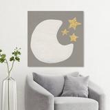 Isabelle & Max™ 'Moon & Stars' Framed Graphic Art Paper in Brown | 30 H x 30 W x 0.75 D in | Wayfair 837D29E7B72A44B0A9E8E038D2C325DE