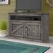 Longshore Tides Benji Solid Wood Corner TV Stand for TVs up to 65" Wood in Green | Wayfair 845CB0F2D0D949B68FE8C56DA3FEE51C